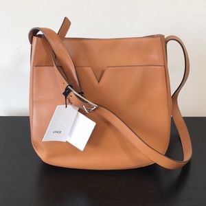NWT [vince] Camel Brown Medium Messenger Bag